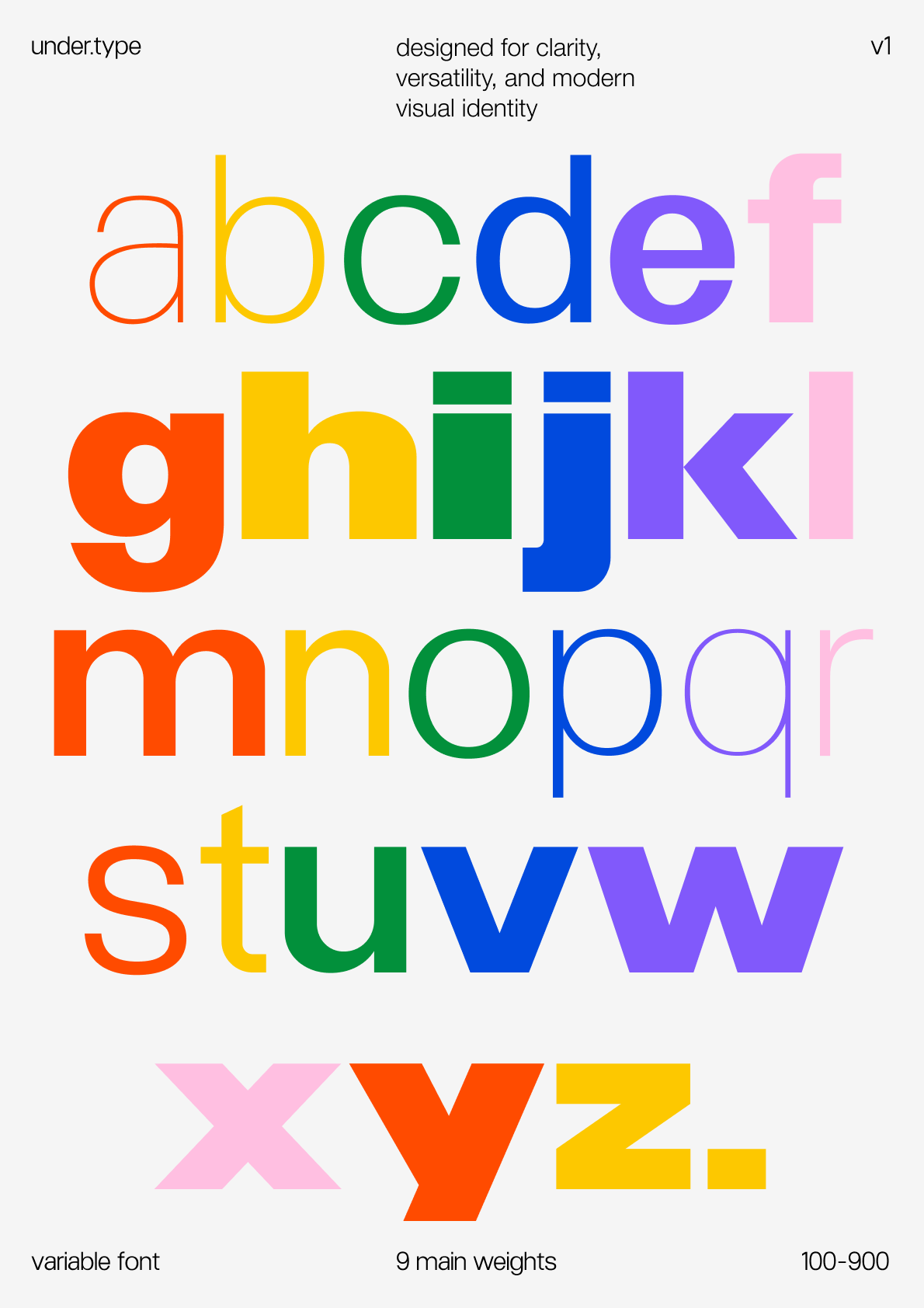 Under font A2 poster 18